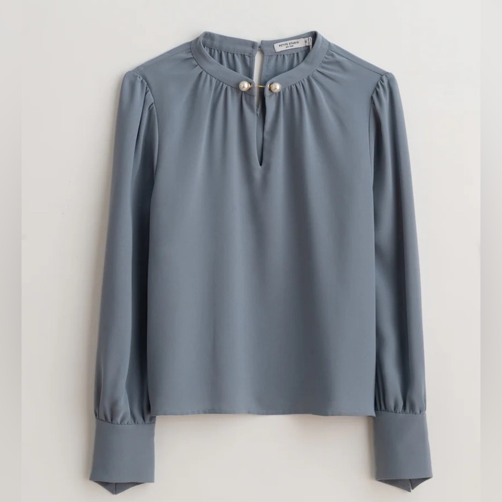 Buvette Pearl Blouse - Dusty Blue